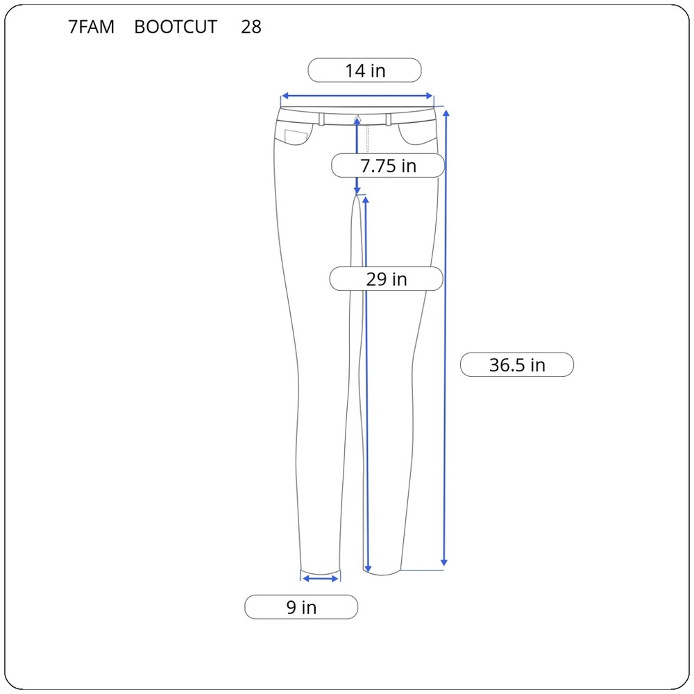 7FAM "A" Pocket Low Rise Bootcut Jean - Picture 3 of 12